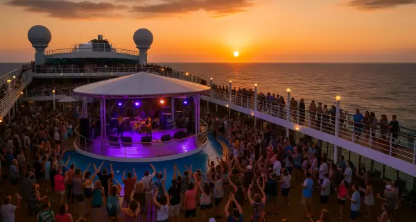 Crucero tem�tico en alta mar, con shows y actividades para fan�ticos de la m�sica.