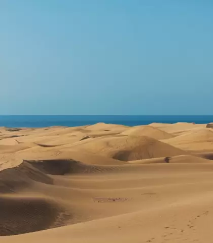 Dunas de Maspalomas, uno de los paisajes m�s emblem�ticos de las Islas Canarias.