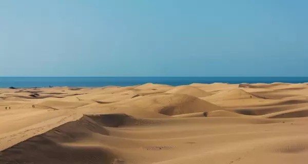 Dunas de Maspalomas, uno de los paisajes m�s emblem�ticos de las Islas Canarias.