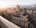 Foto de la Ciudad de Madrid durante el amanecer.