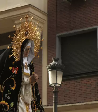 Procesi�n de Semana Santa en las calles de Madrid.