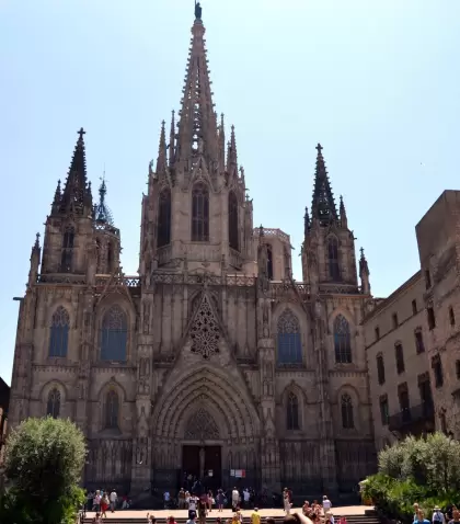 Vista de la Catedral de Barcelona en el Barrio G�tico.