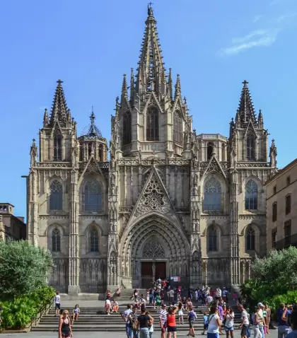 Catedral de Barcelona, uno de los n�cleos de la Semana Santa de la Ciudad Condal.