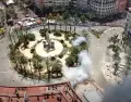Plaza de los Luceros durante una masclet� de Hogueras