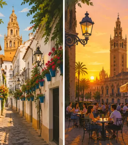 Entre las calles frescas de C�rdoba y las terrazas que se llenan en Sevilla, junio revela dos maneras de vivir el calor andaluz.