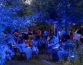 Noches del Bot�nico en julio en Madrid con conciertos al aire libre, calor de verano y p�blico en el jard�n.