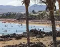 Playa de Lanzarote en julio.